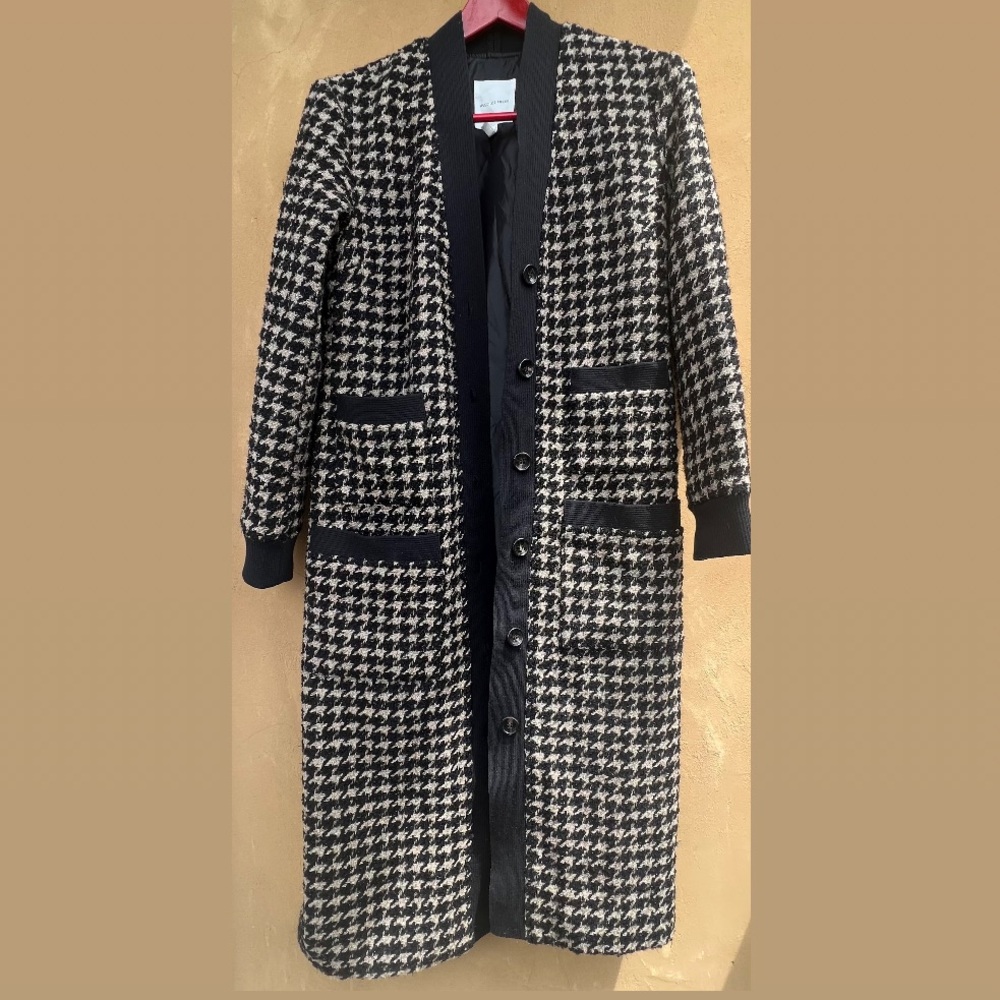 Avec Les Filles Black and White Houndstooth Cardigan - Picture 9 of 9